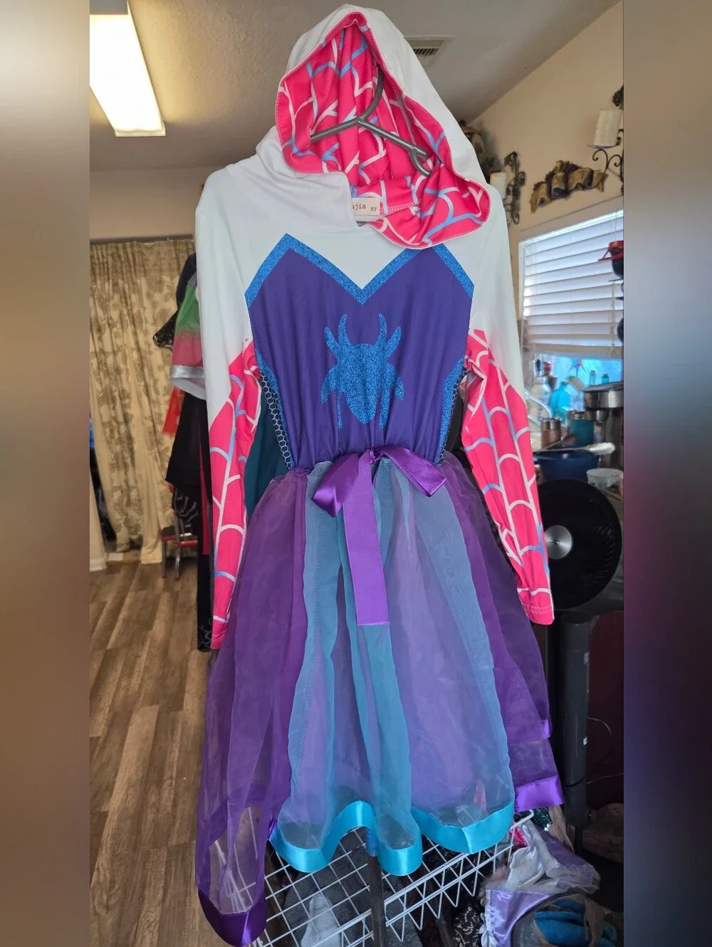 Ghost-Spider (Spider-Gwen) Costume Dress 7/8 Child